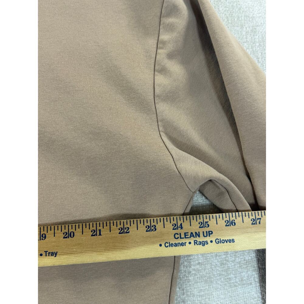 Nuuds Women's Medium Tan Long Sleeve Pullover Sweatshirt Casual Lounge Top Cozy - Picture 5 of 7